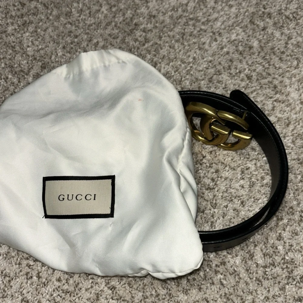 Black GG Marmont Belt